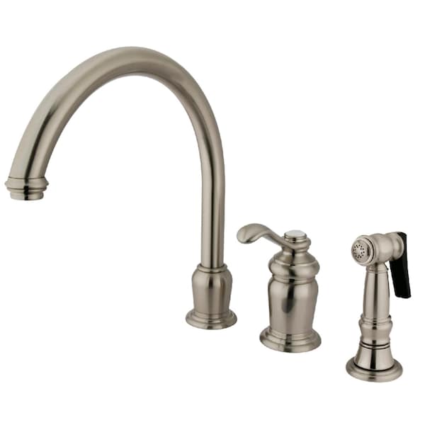 KS7828TLBS Single-Handle Widespread Kitchen Faucet, Brushed Nickel
